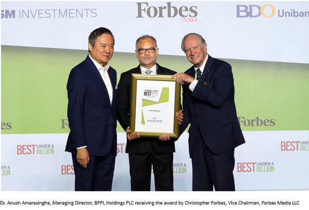 BPPL HOLDINGS HONOURED WITH FORBES ASIA’S “BEST UNDER A BILLION” AWARD